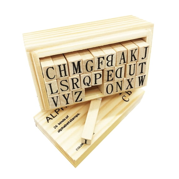 Zehuanyu Scrapbook Craft English Alphabet Stamp Decorative Stamps Student 4.3X1.2X0.9C
