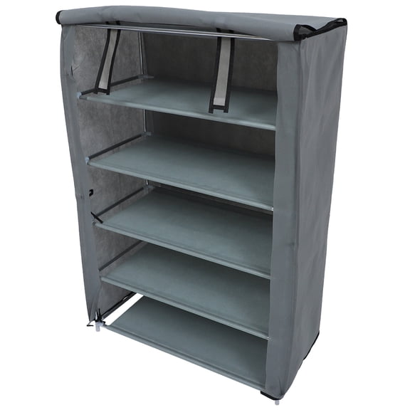 SOPOTUTU Space Saving Shoe Organizer Galvanized Steel Pipe Entryway 1Pack 35.4X23.6X11.8In