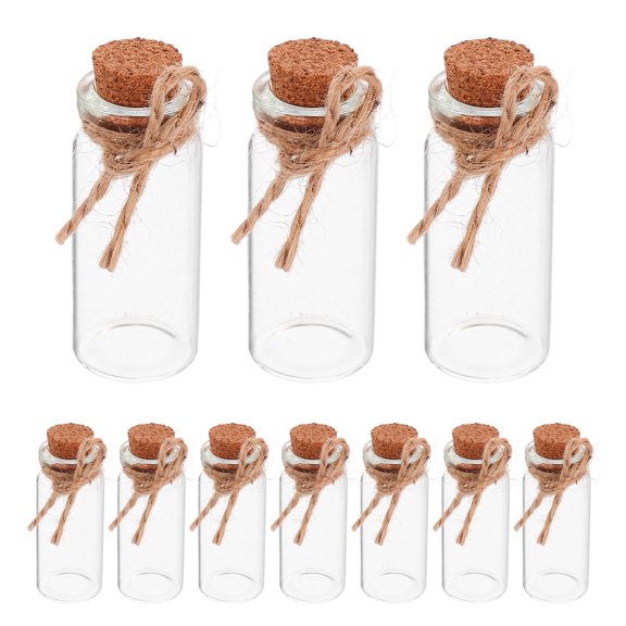 Zehuanyu  Small Bottle of Cork Imitation Rattan Flower Stand Vial Travel