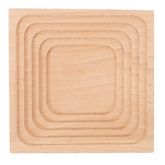 YOSADIER Desserts Tray Plate Wooden Vintage Design Light Yellow 1Pack