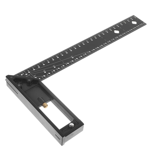 RENACLIPY Aluminum Alloy Woodworking Ruler, High-Precision Rotatable Multi-Angle Measuring Tool for Carpentry