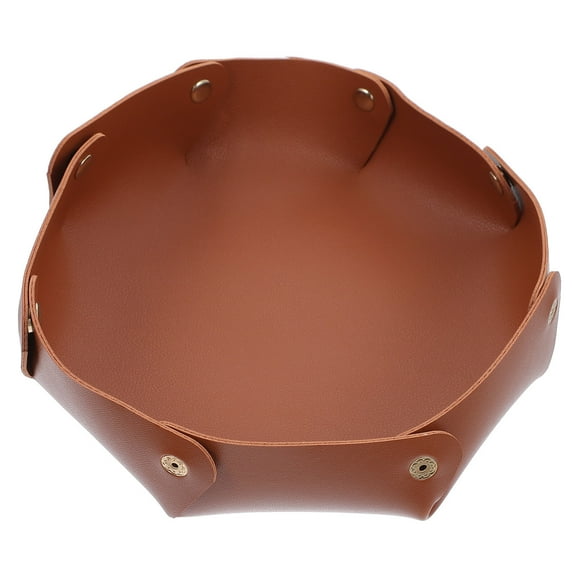 Zehuanyu Storage Box Valet Bins with Lids Tray for Men Man Child Brown