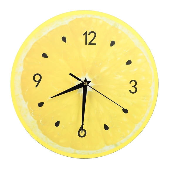 Zehuanyu Sunburst Wall Clock Living Room Decor Lemon Shaped