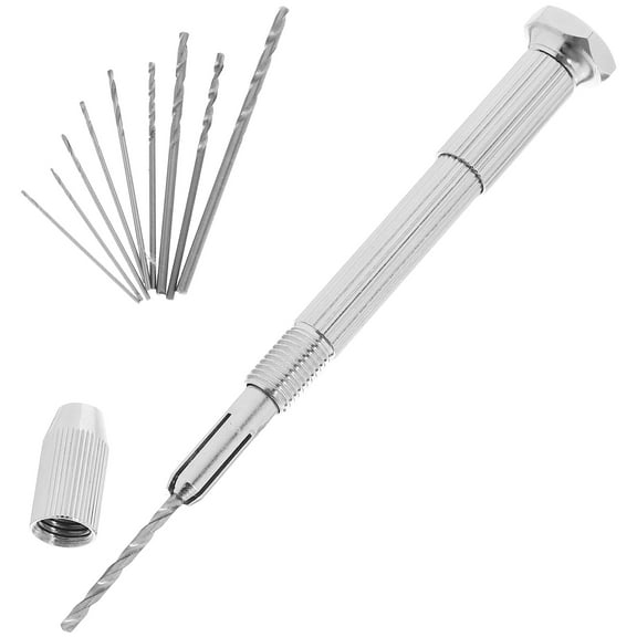 HEMOTON 1 Set Hand Drill Tool with Small Drill Bit for Jewelry Making Precision Pin Vise Mini Drill Bit Model Practical DIY Hand Drill Set