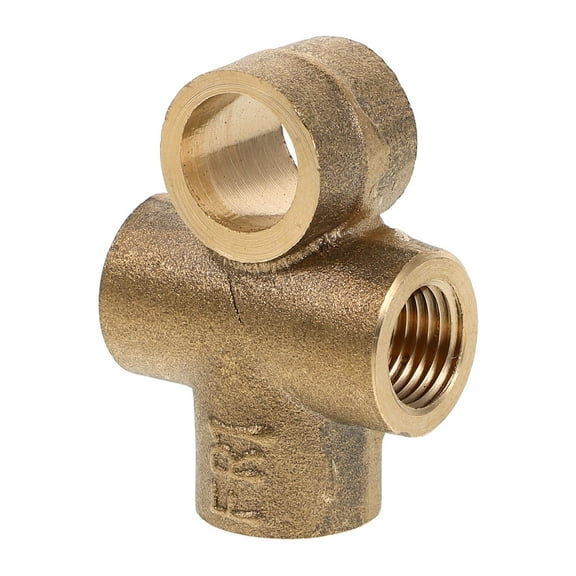 Zehuanyu Threaded Brass Tee Connector for Automotive and Marine Use, Ideal for Line Fittings and Connections