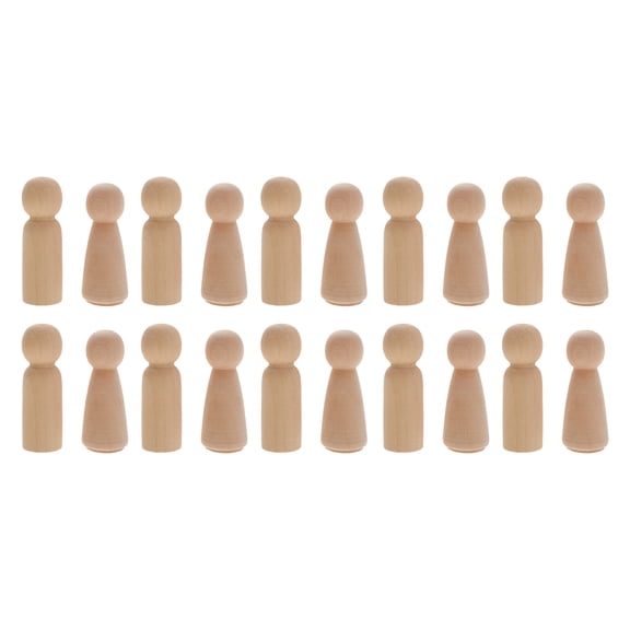 RENACLIPY DIY Wooden Peg People Cultivate Creativity and Imagination for Decor 1Set