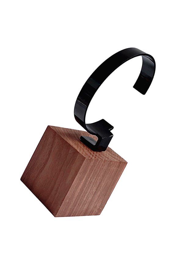 Black Watch Display Stand for Mens Wrist Watches and Computer Bracelets Organizer
