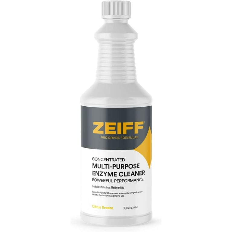 Zeiff Pro-Grade Multi-Purpose Probiotic Enzyme Cleaner - Pet Stain and Odor Remover, Drain Cleaner - Powerful Cleaning & Odor Eliminating Formula for