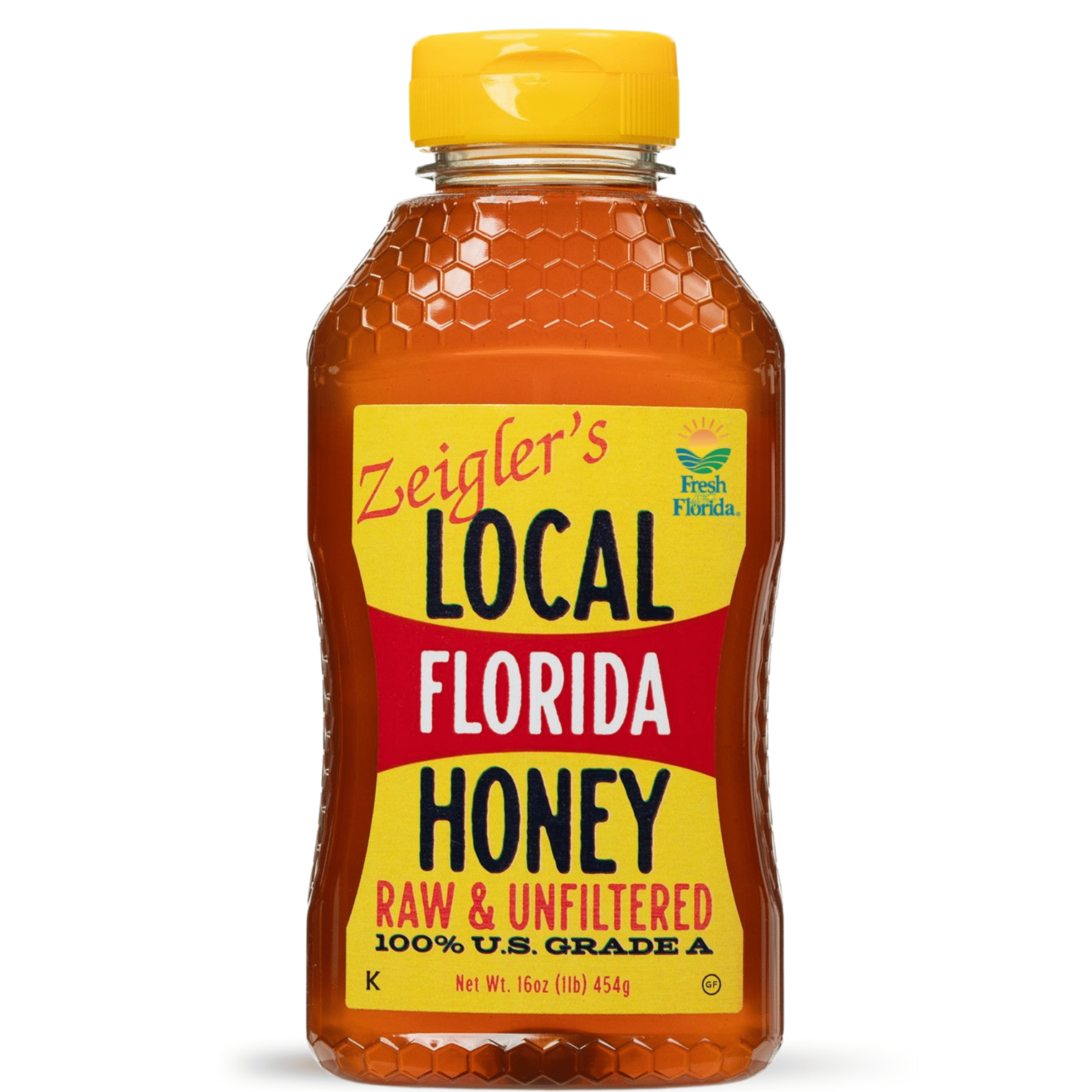 Zeigler's Florida Honey 16oz Local, Raw, Unfiltered, Squeeze Bottle
