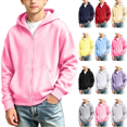 thumbnail image 1 of Zeijnsda Boys Sweatshirts Zip-Up Solid Color Hoodies Coats Kids Long Sleeves Hooded Sweatshirts with Pockets Size 4-15 Years, 1 of 9
