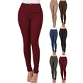 thumbnail image 1 of Zeijnsda Jeans for Women Comfy Slim-fitting Solid Color Jeans Lightweight Straight Leg Denim Pants Elastic Waistband Pockets Jeans, 1 of 6