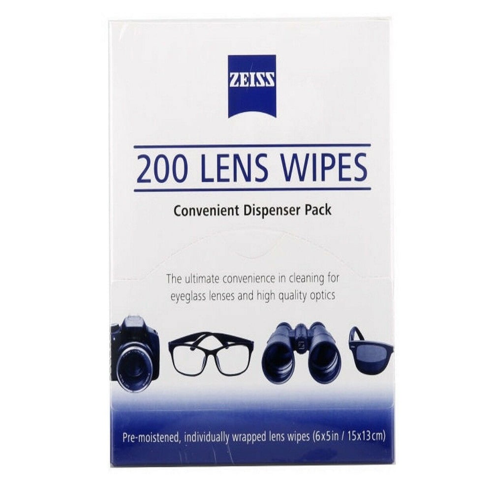 Zeiss PreMoistened Lens Cloths Wipes 200 Ct, Glasses Camera Phone