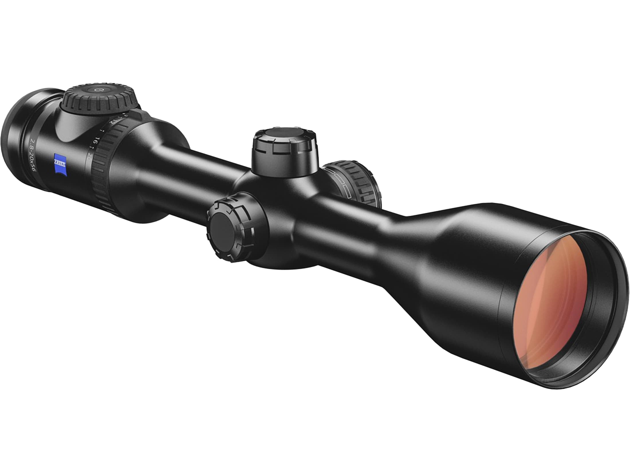 Zeiss V8 2.8-20x56mm NA, 30mm Tube Rifle Scope, Second Focal Plane, Illuminated Plex 60 Reticle, Black