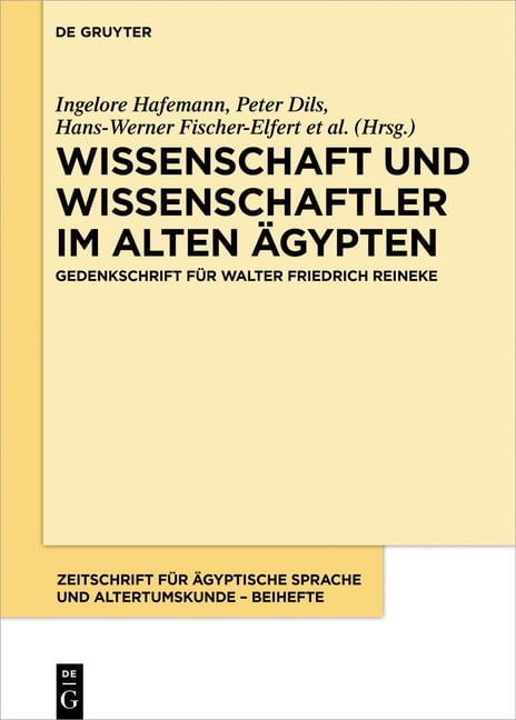 Zeitschrift Für Ägyptische Sprache Und Altertumskunde Beih