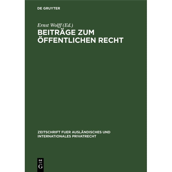 Zeitschrift Fuer Auslndisches Und Inter Beitrge Zum ffentlichen Recht, Book 16, (Hardcover)