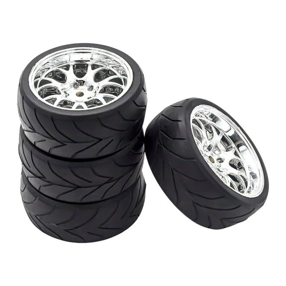 Zeiwohndc 1/10 Remote Control Drift Car Wheel Tires 4pcs Upgrade Accessory For Model Car