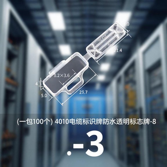 Zeiwohndc 100Pcs Clear Cable Labels Identification Seal Case for Outdoor Applications