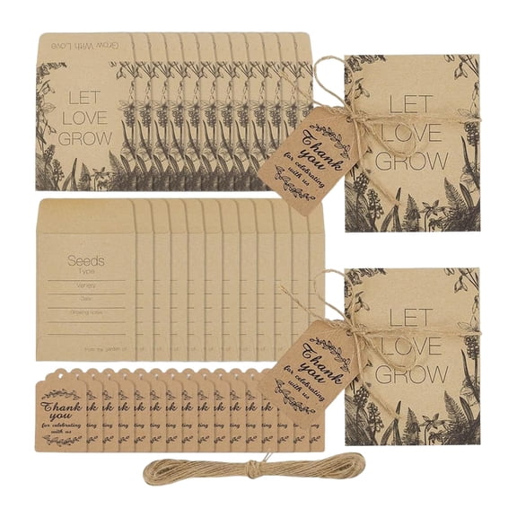 Zeiwohndc 100pc Paper Envelopes Thank You Card Auto Adhesive Closure Twine Decors