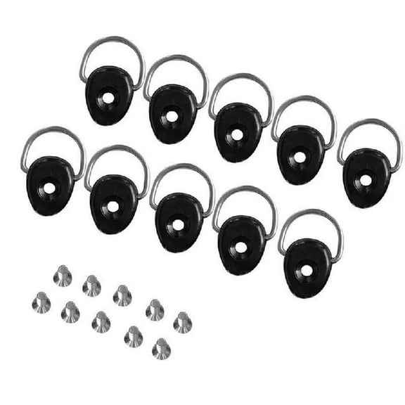 Zeiwohndc 10Pcs Kayak D Rings with Screws Kayak Fishing Riggings Round D Rings Buckles