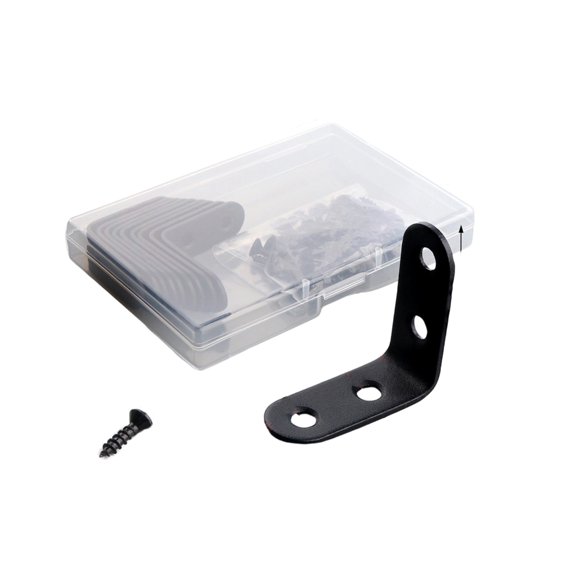 Zeiwohndc 10Pcs L Shaped Steel Corner Brace Support Brackets for Shelves Furniture