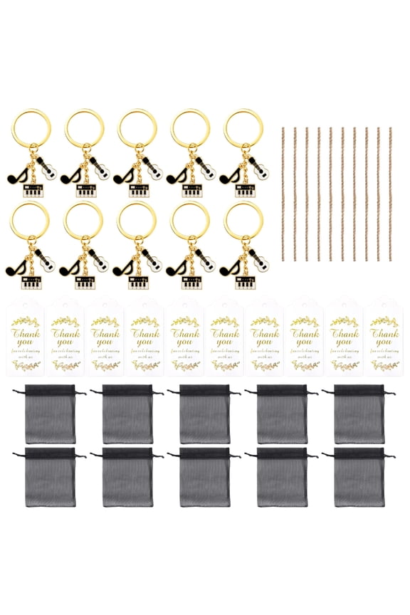 10Pcs Musical Note Key Holders Instrument Design Party Souvenir Gift Items
