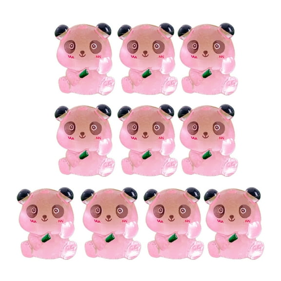Zeiwohndc 10pcs Mini Luminous Panda Figurine Glowing in the Dark Seated Panda Ornament