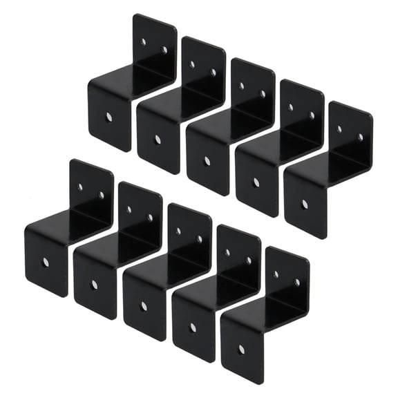 Zeiwohndc 10pcs Z Shape Steel Brackets Strong Furniture Connectors Corrosion Resistant
