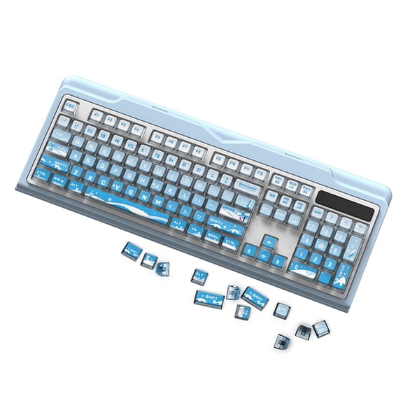Zeiwohndc 116Keys ASA Backlit Keycaps Translucent Snow Keycap For Mechanical Keyboards