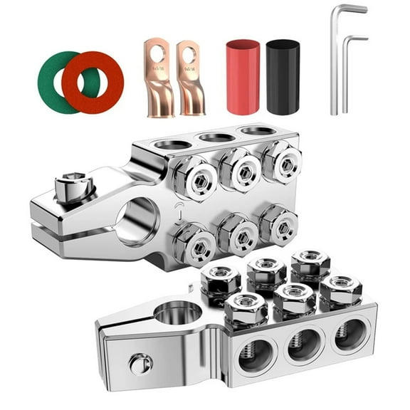 Zeiwohndc 12 Point Battery Terminals Adapters for Auto Sound Frequency, Easy Installation