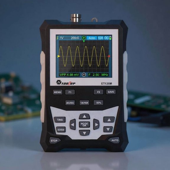 Zeiwohndc 120MHz Bandwidth Digital Oscilloscope Featuring 2500 Waveform Storage