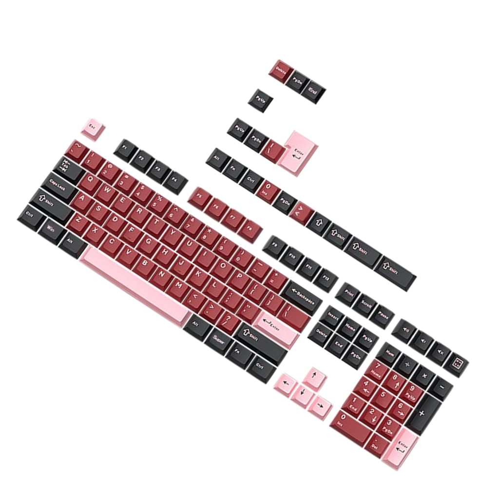 Zeiwohndc 126Keys PBT Keycaps Set Double Shot Macaron for Mechanical Keyboards