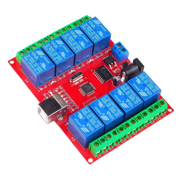 Zeiwohndc 12V 8 Channel USB Relays Board Switches for Home Automation Industrial Use