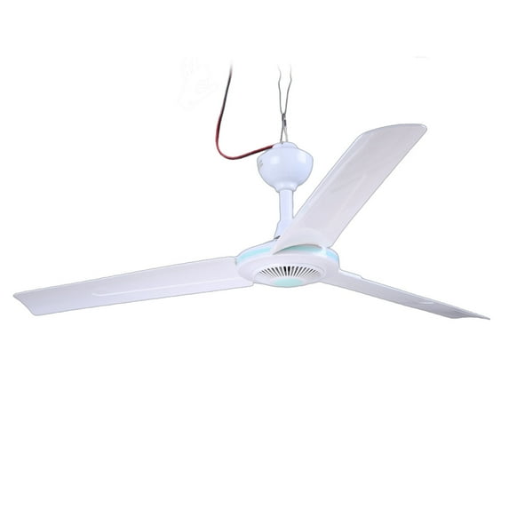 Zeiwohndc 12V Ceiling Fan Hanging Ceiling Fan 3Leaves Hanging Camping Tent Fan