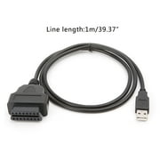 Zeiwohndc 16Pin OBD2 To USB Port Charger Adapter Cable Connector Diagnostic Tool