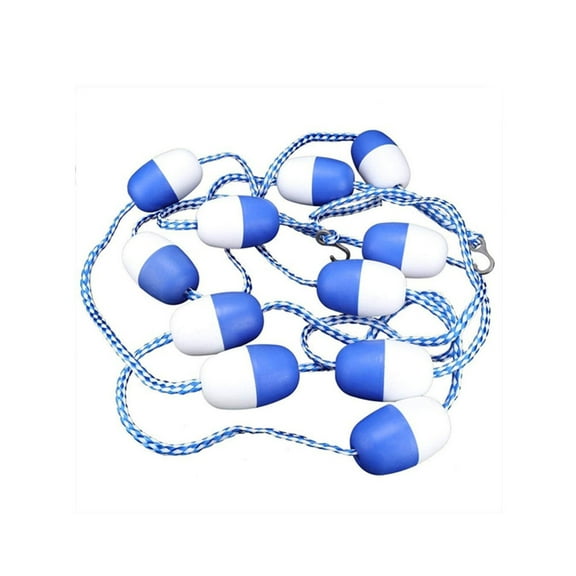 Zeiwohndc 16ft Swim Pool Safety Divider Rope & Float Line Kit with 2 Pre-Assembled Hook