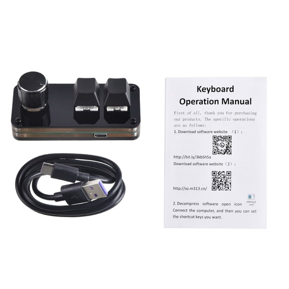 Zeiwohndc 2/3/4/5 Key Macro Programmable Keyboard Mini Mechanical Gaming Macro Keyboard