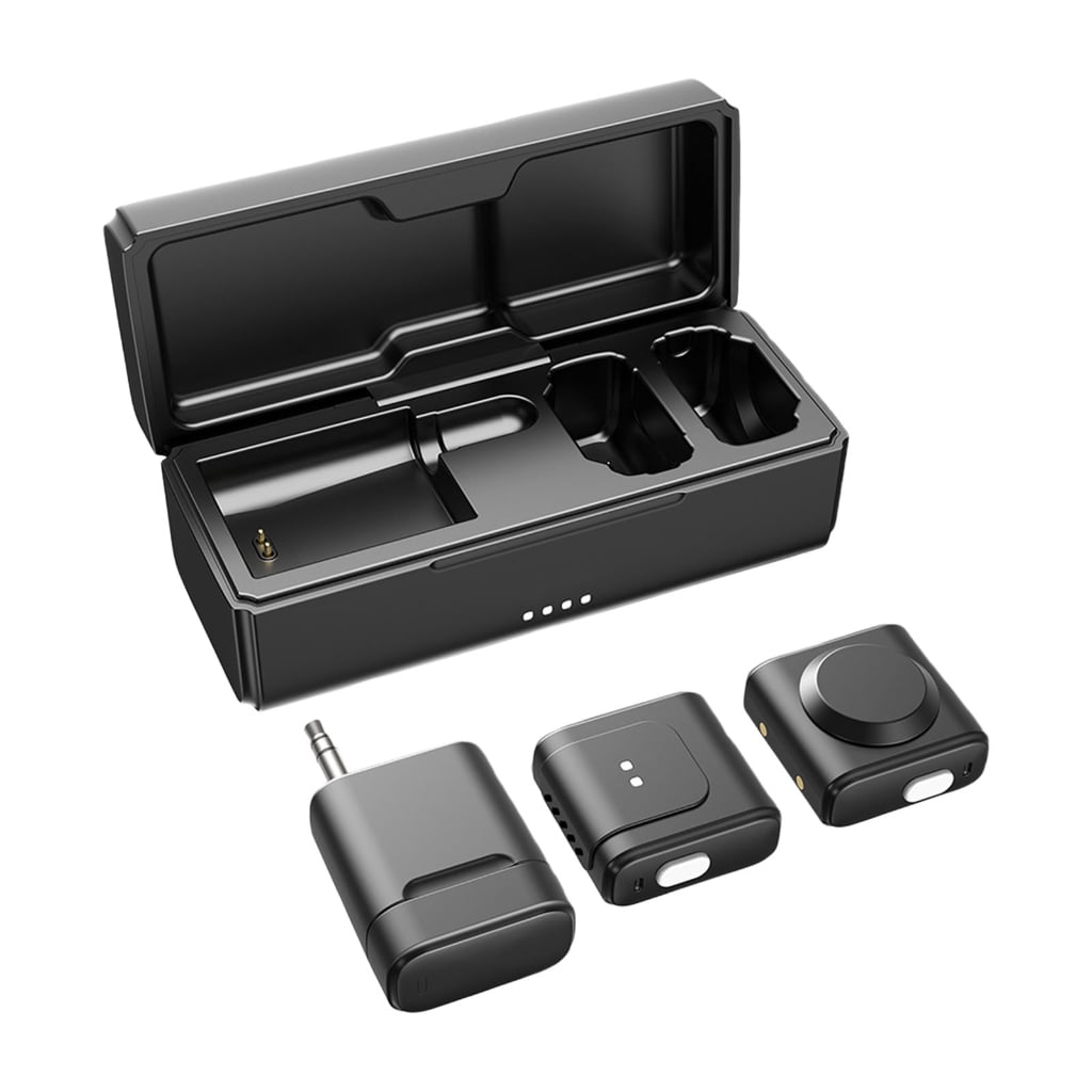 Zeiwohndc 2 In 1 Clip On Microphones With Noise Cancelling Wireless Lavaliers For Streaming Vlog