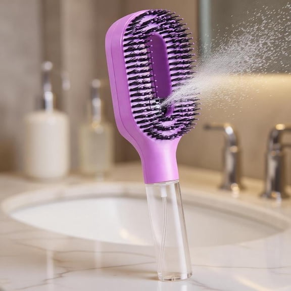 Zeiwohndc 2 In 1 Water Sprayer Comb Hair Brush For Dry And Wet Hair Hydrating