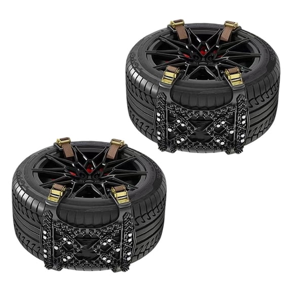 Zeiwohndc 2 Pack Rubber Snow Fetters For Car SUV Winter Ice Pull Permanent Crisis Use