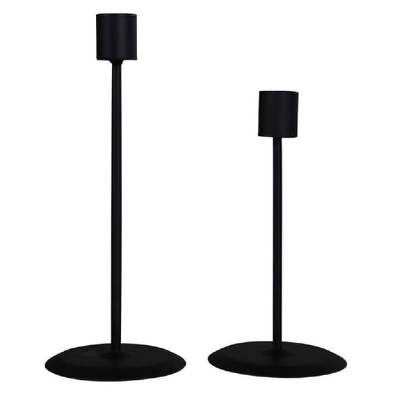 Zeiwohndc 2 Pcs Black Candlesticks Wedding Table Centerpiece Wedding Decoration Candle