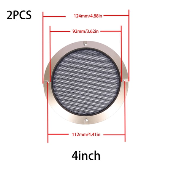 Zeiwohndc 2 Pieces Auto Speaker for Protection Cover Loudspeaker Protective Mesh Cover
