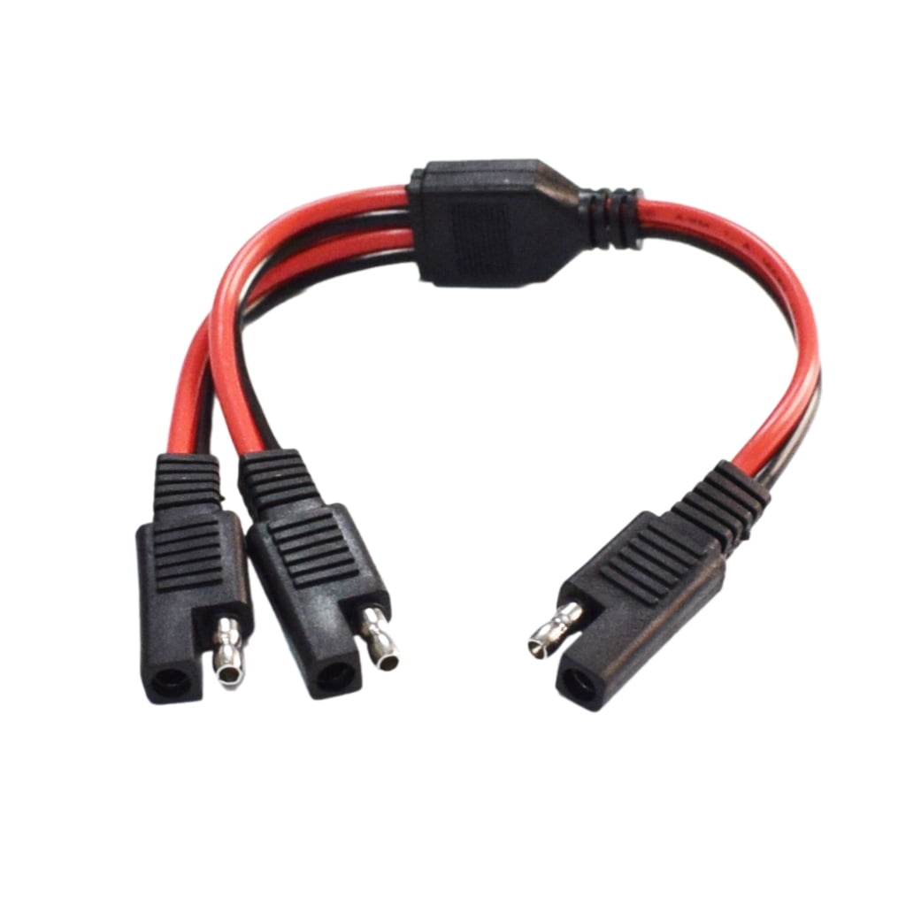 Zeiwohndc 20A 1 to 2 SAE Power Automotive Connectors Extension Cable for Battery