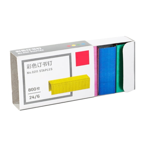 Zeiwohndc 24/6# Heavy Duty Metal Staple 12 Gauge Multicolor Staple Office Supplies