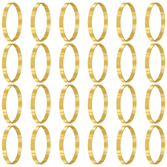Zeiwohndc 24 Count Gold Dinner Rings Iron Materials Easy Cleaning Home Restaurant Use