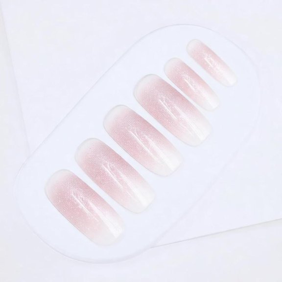 Zeiwohndc 24Pcs Artificial Nail Glitters Ombres Design European Style Press On Tips
