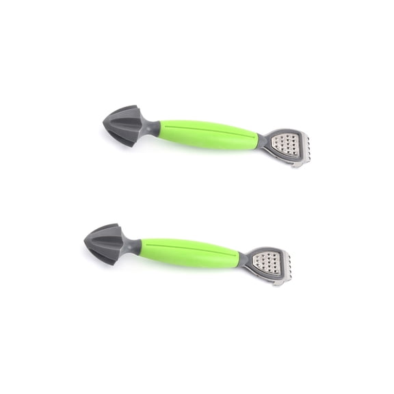 Zeiwohndc 2Pcs 2 In 1 Lemon Zesting Squeezing Tool Ergonomic Handle Space Saving Design