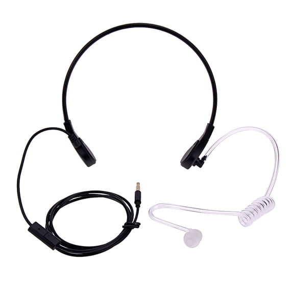 Zeiwohndc 3.5mm Throat MIC Headset Covert Acoustic Tube FBI Earphone for phone Android