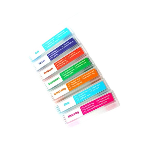 Zeiwohndc 35PCS Biology Microscope Prepared Slides Seven Specimen Type for Lab Education