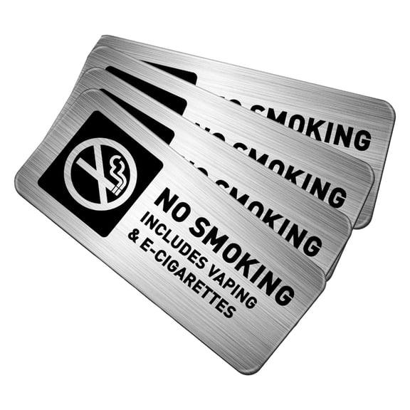 Zeiwohndc 4/8Pcs Durable Metal No Smokes Signs Stick Outdoor Indoor Warning Decoration