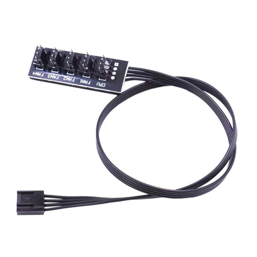 Zeiwohndc 4 Pin PWM Fan Power Supply to 4/5 Way PC Fan Power Adapter ...